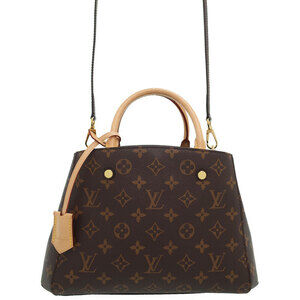 Louis Vuitton Monogram Leather Montaigne 2way Shoulder Bag Brown